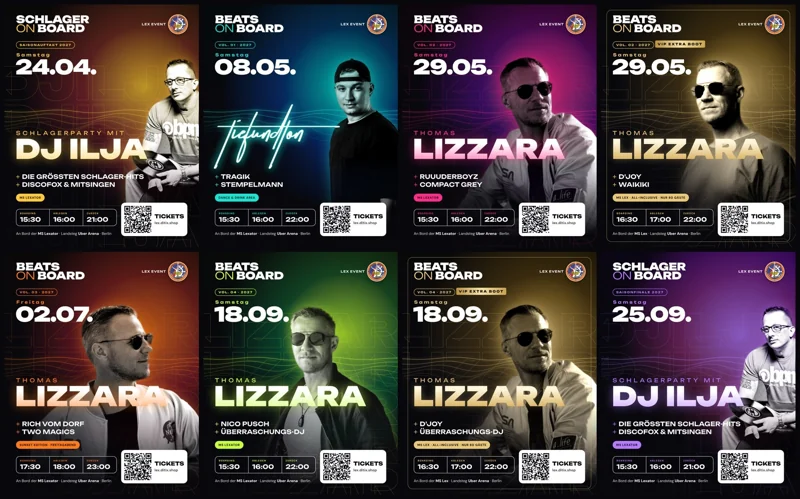 Beats on Board und Schlager on Board 2027 – alle Termine auf einen Blick