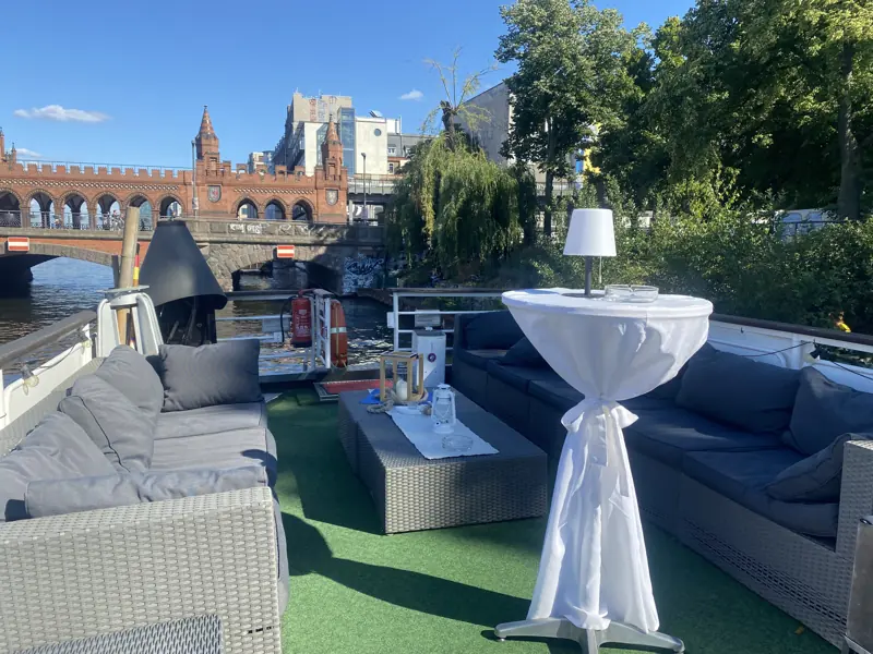 Lounge on the aft deck of MS Lex
